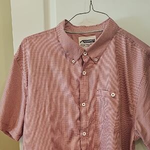 Mountain Khakis Red and White Checkered Button Down Shirt